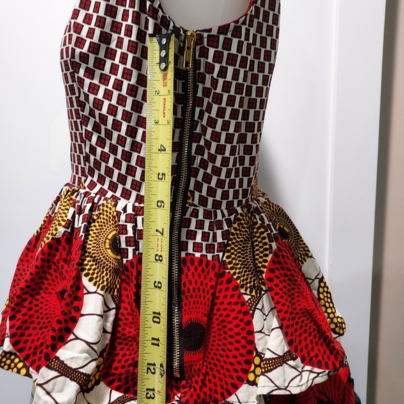 Mae Otti Red Rose Print Layered Dress - Picture 8 of 16